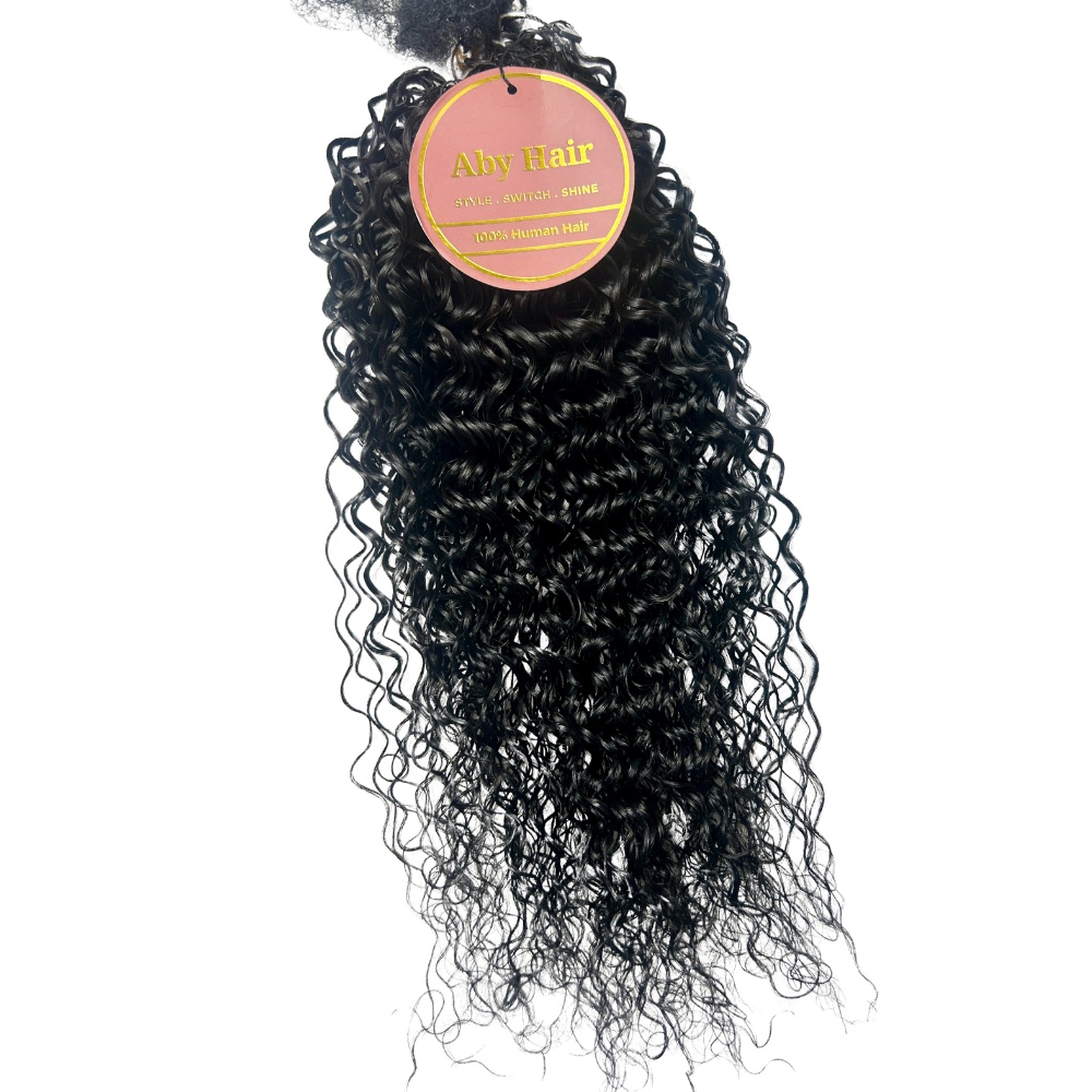 aby hair2 Aby Hair 16 Inch Water Wave Human Hair Crochet - Image 1